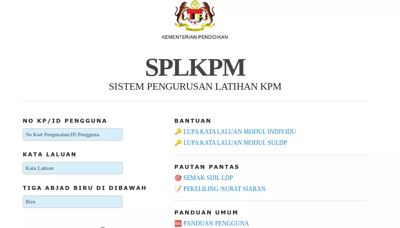 Cara Log Masuk ke SPLKPM
